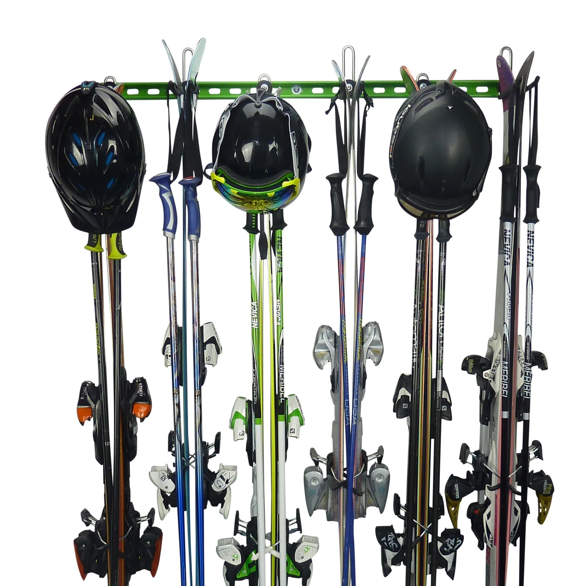 Ski Wall Hanger - Ski Rack for up to 6 pairs of skis