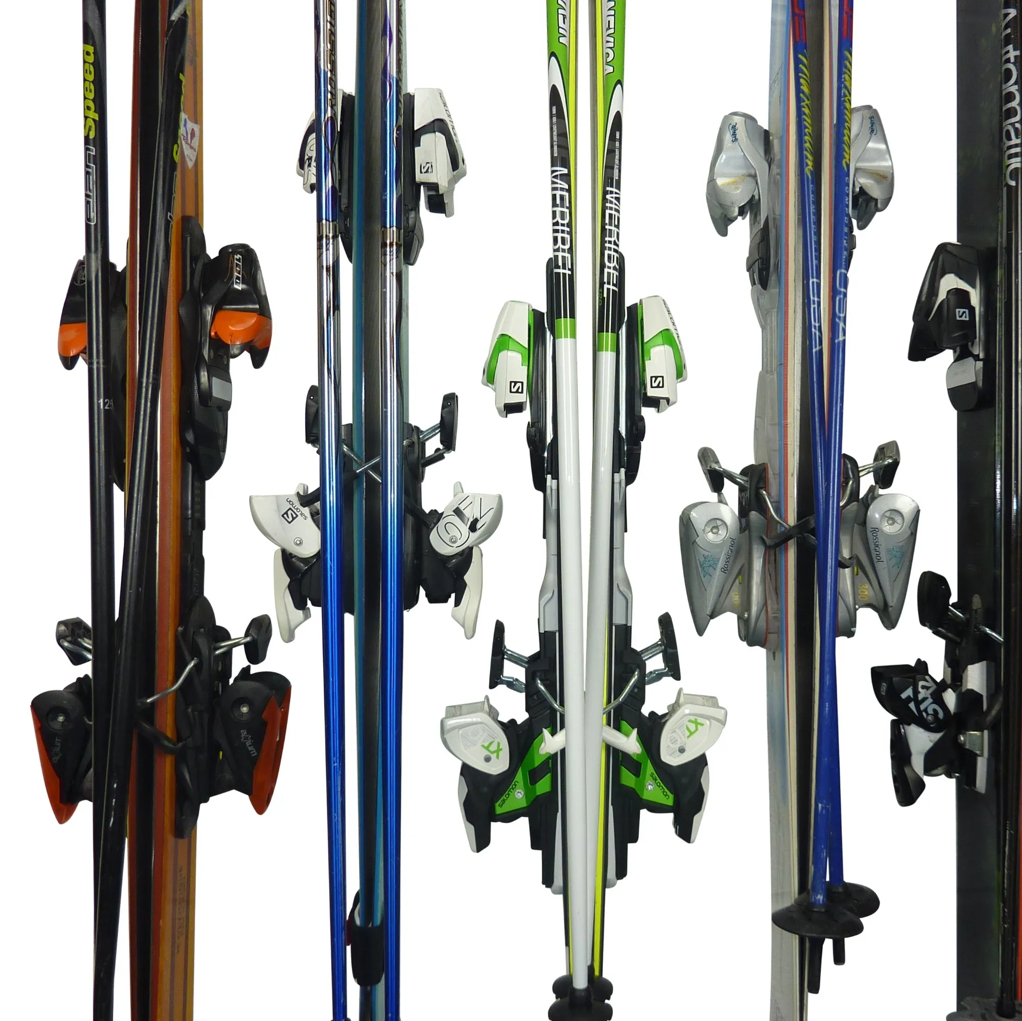 Ski Wall Hanger - Ski Rack for up to 6 pairs of skis