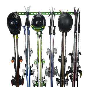Ski Wall Hanger - Ski Rack for up to 6 pairs of skis