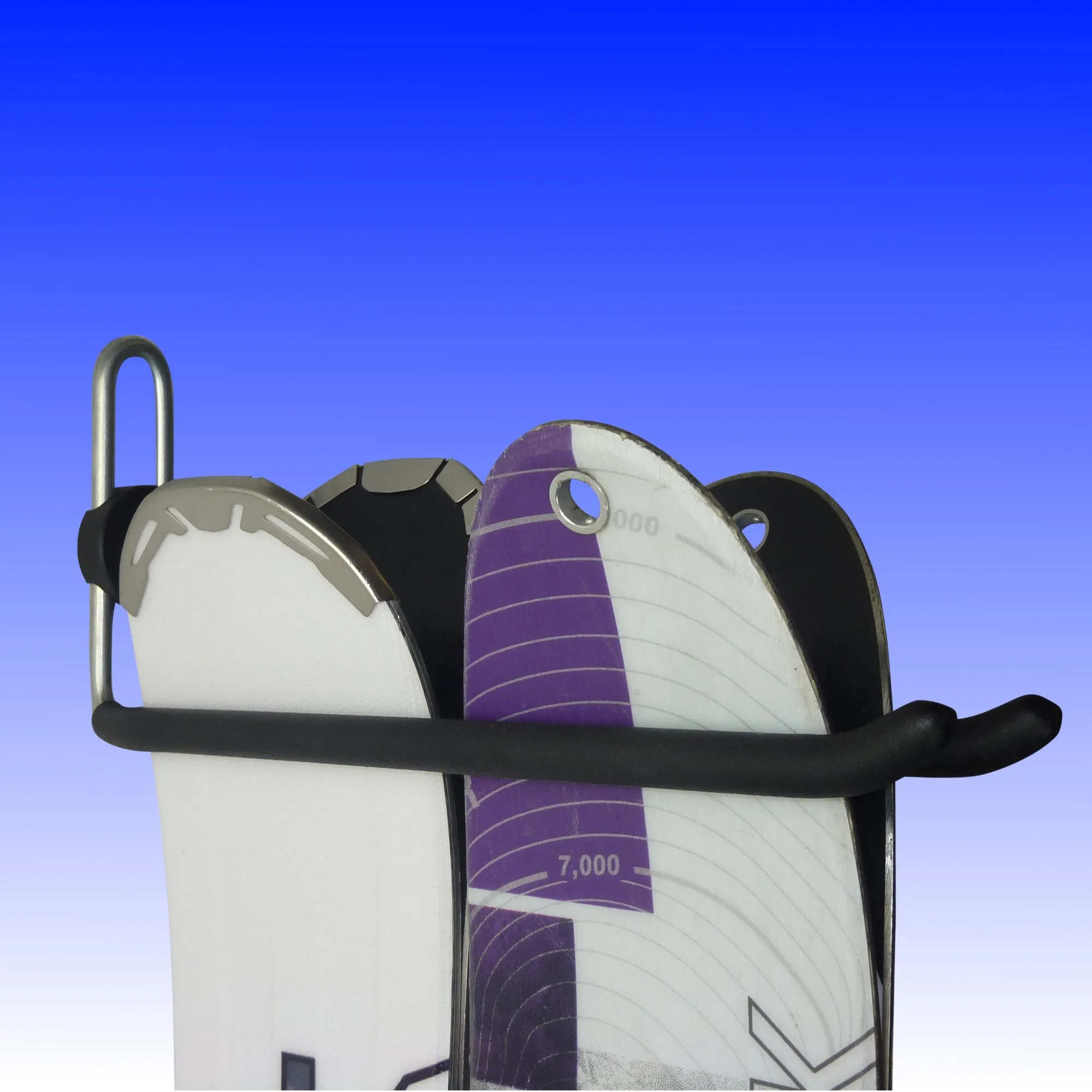 Ski wall mount - ski storage hook for 2 pairs of skis. GearHooks SH2