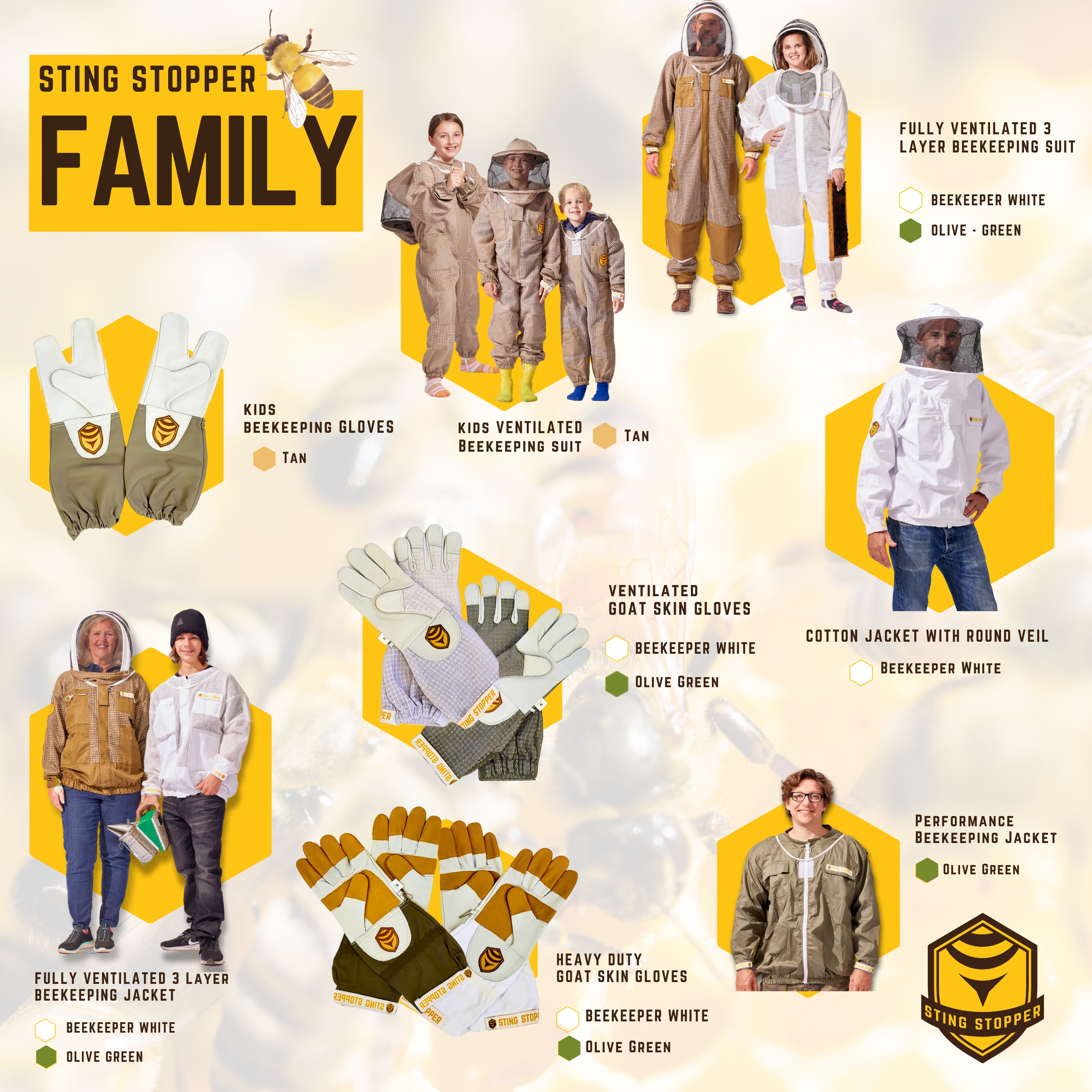 Sting Stopper Professional Ventilated Beekeeping Suit - Beekeeper White