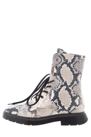 Stuart Weitzman MCKENZEE Grey Snakeskin Boots SZ 6.5