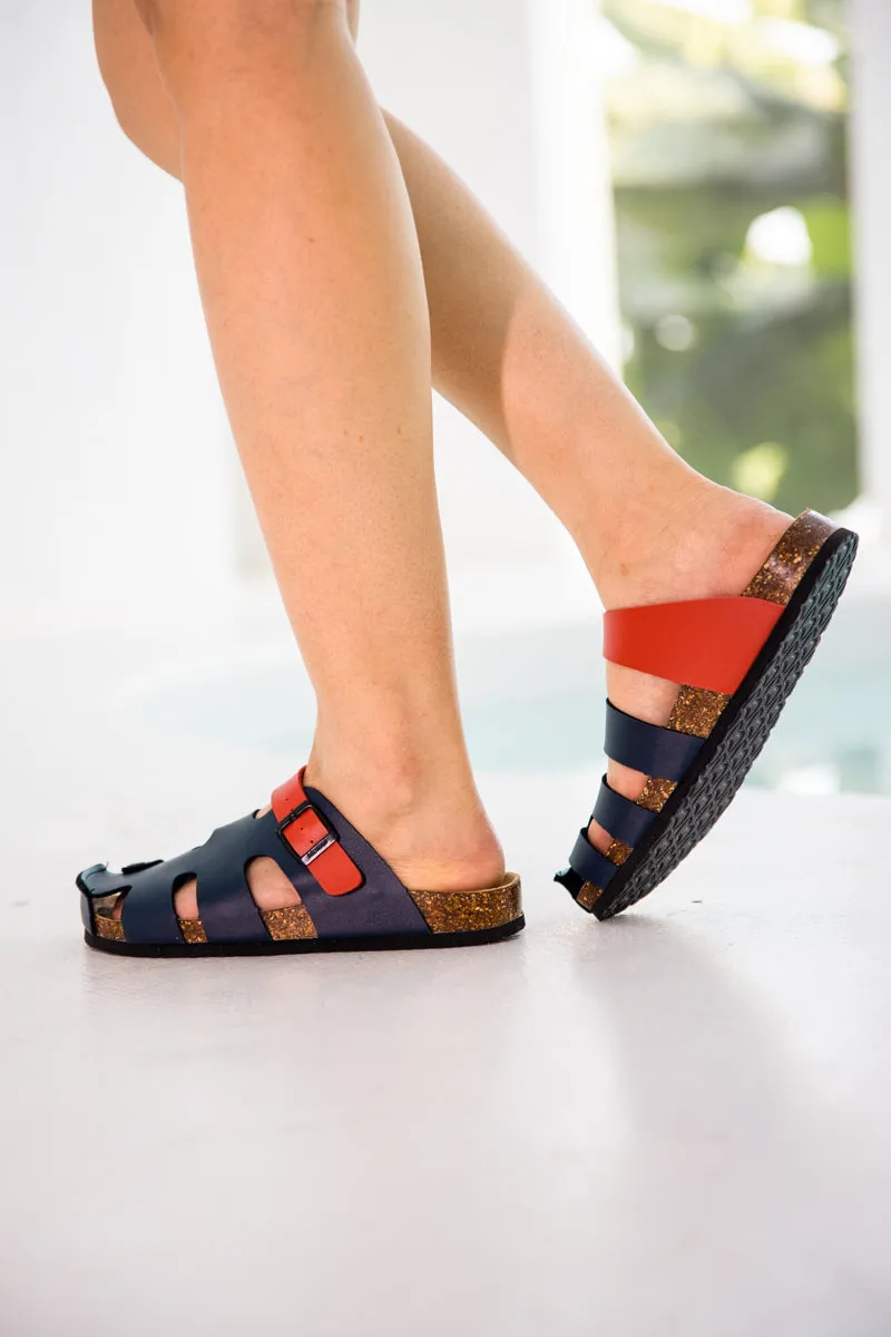 Summer Picnic Cut-Out Clog - Navy