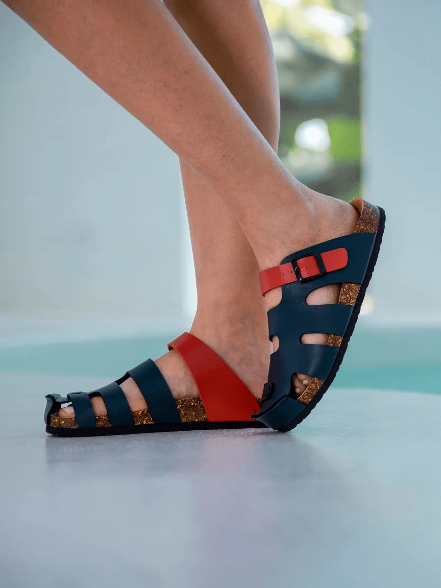 Summer Picnic Cut-Out Clog - Navy