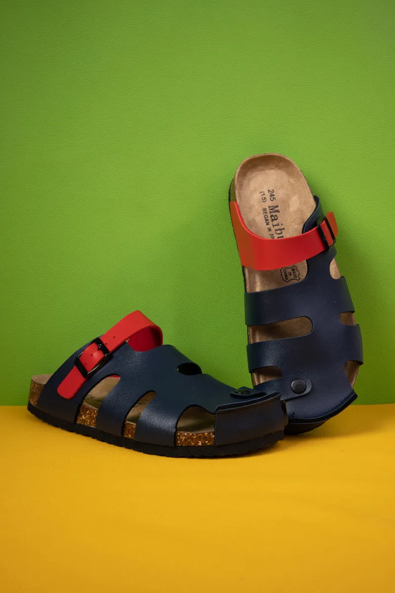 Summer Picnic Cut-Out Clog - Navy