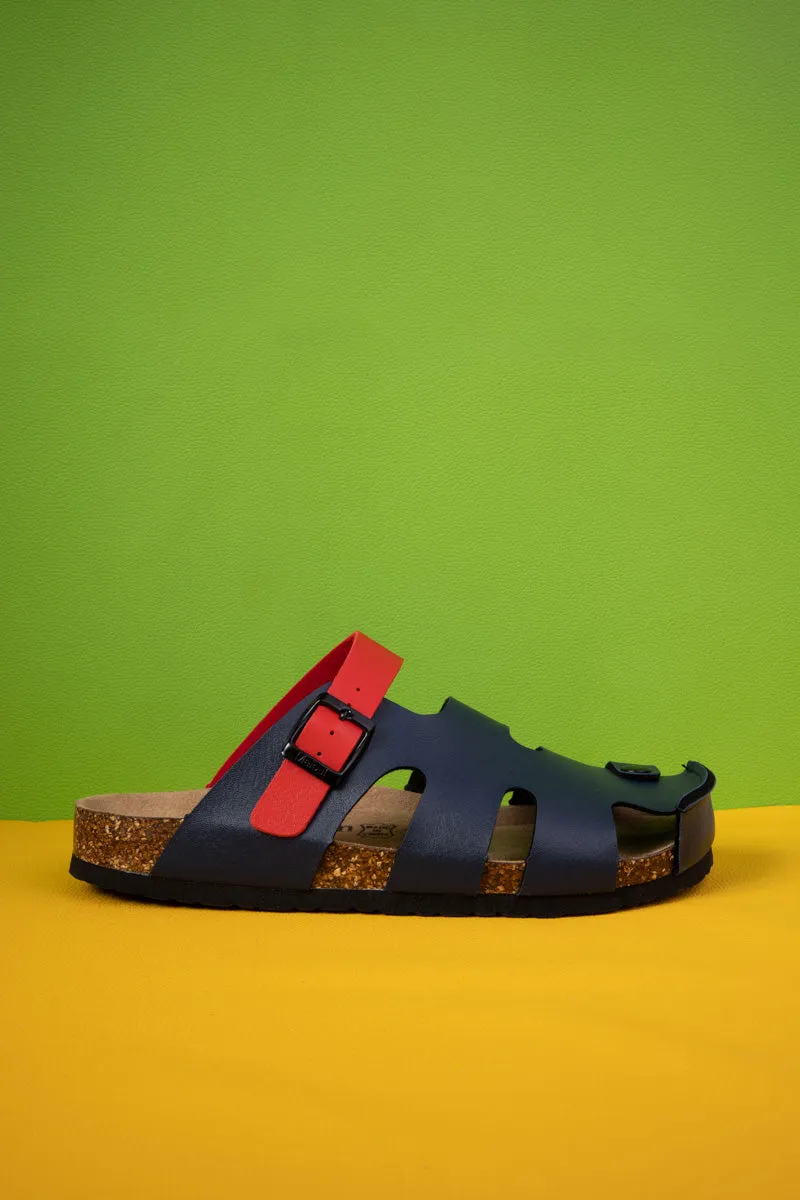 Summer Picnic Cut-Out Clog - Navy
