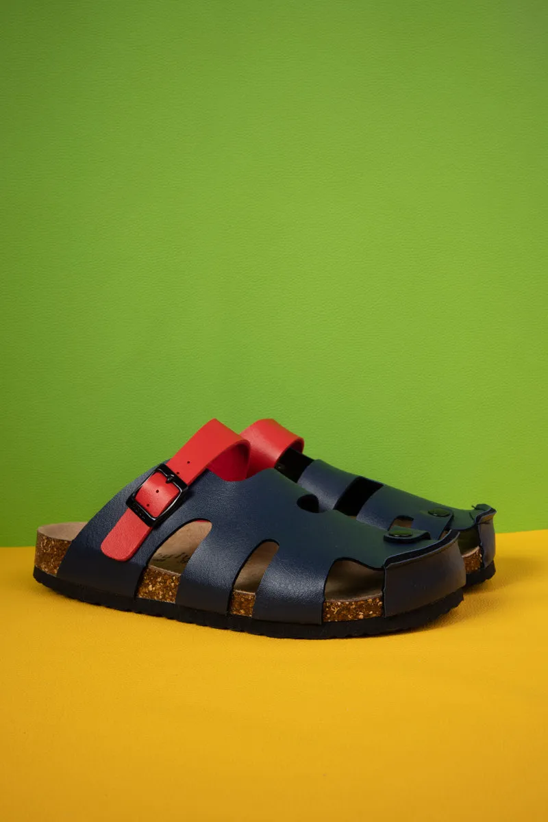 Summer Picnic Cut-Out Clog - Navy