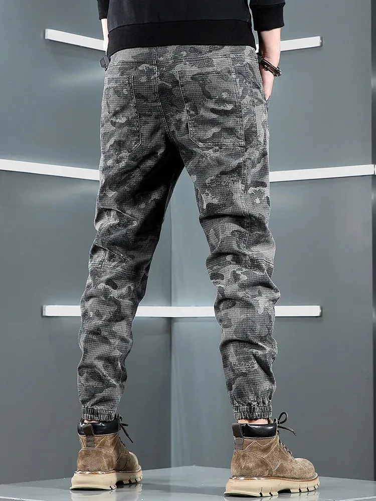 Tactical Camouflage Cargo Pants - Men's Sport Joggers for Casual Streetwear Hip Hop Regular Fit Cotton Stretch Trousers