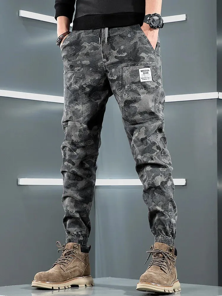 Tactical Camouflage Cargo Pants - Men's Sport Joggers for Casual Streetwear Hip Hop Regular Fit Cotton Stretch Trousers