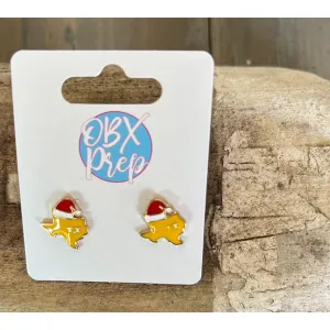 Texas Christmas Stud Earrings