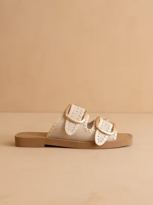 The Tivoli | Bone Fun Double Buckle Sandal