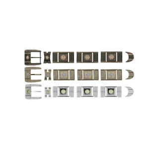 Three Piece Diamond Buckle Set