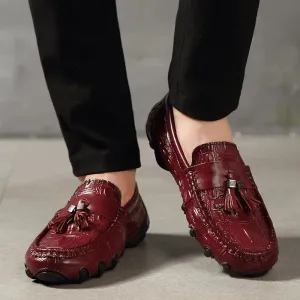 Tom Men's Leather Crocodile Loafers
