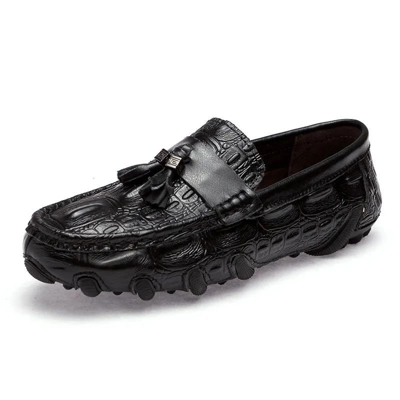 Tom Men's Leather Crocodile Loafers