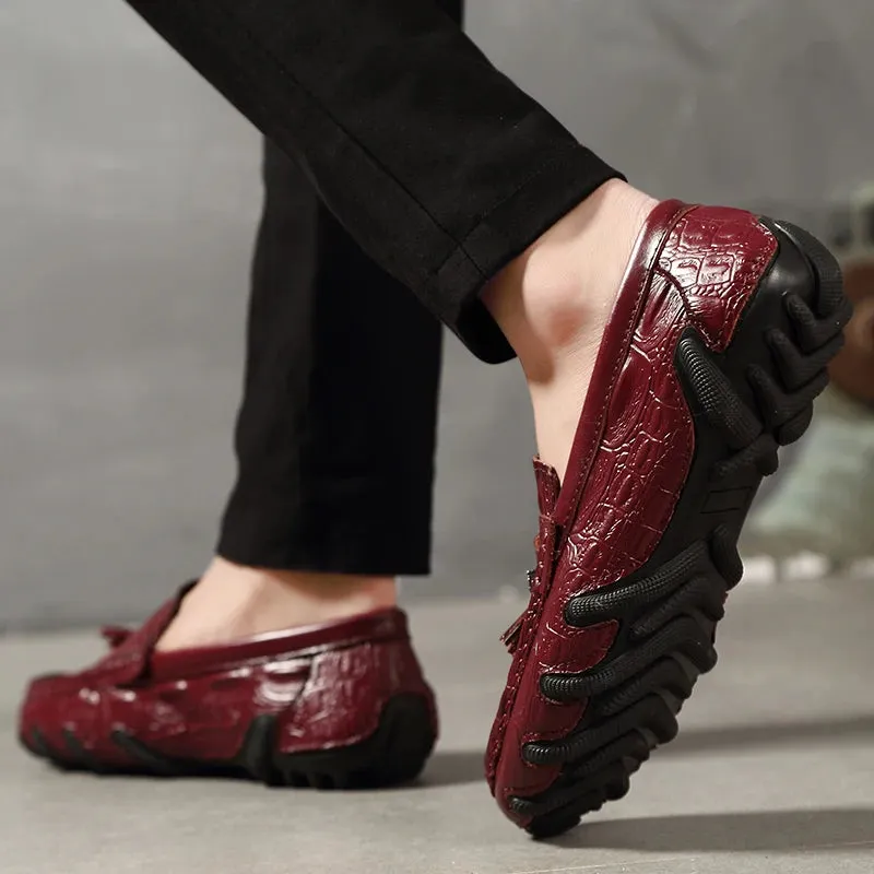 Tom Men's Leather Crocodile Loafers