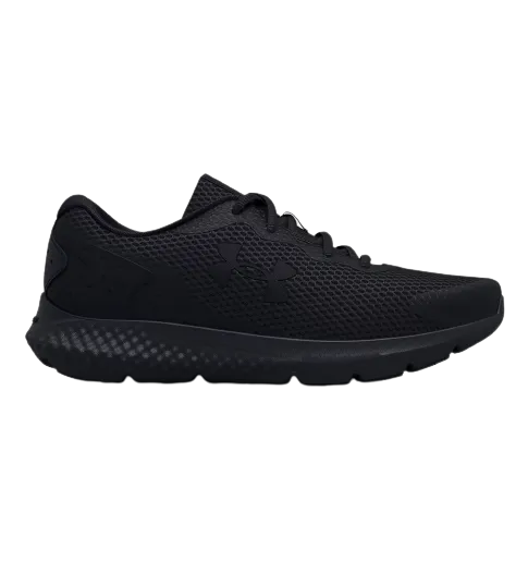 Under Armour Boy's Grade School Charged Rough3 Black Sneakers