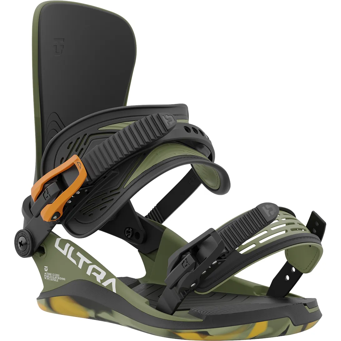 Union Ultra Snowboard Bindings Mens Army Green