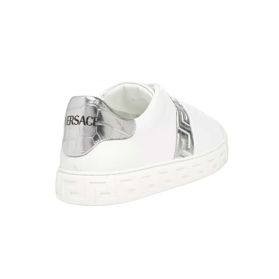 VERSACE GRECA SNEAKERS WHITE/SILVER
