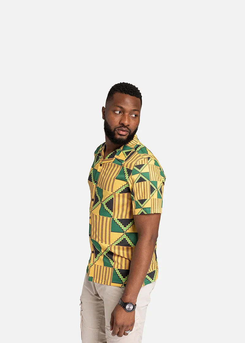 Wale  African Print Short Sleeve Shirt