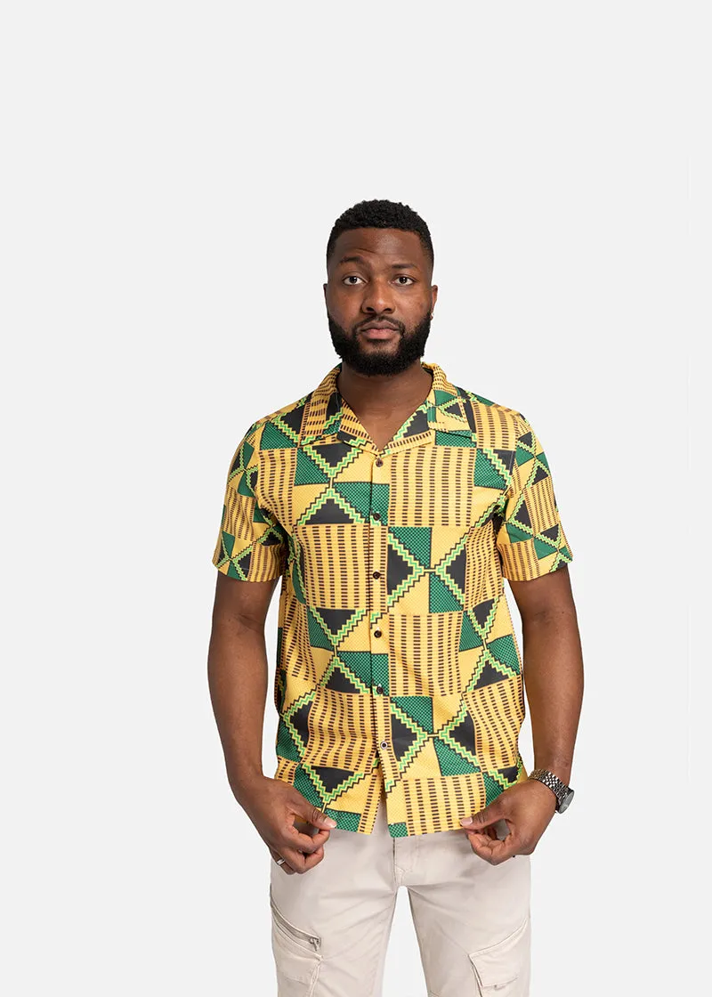 Wale  African Print Short Sleeve Shirt