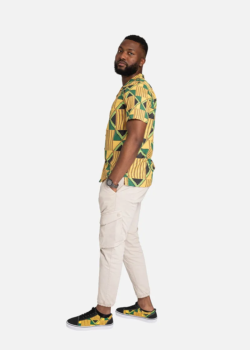 Wale  African Print Short Sleeve Shirt