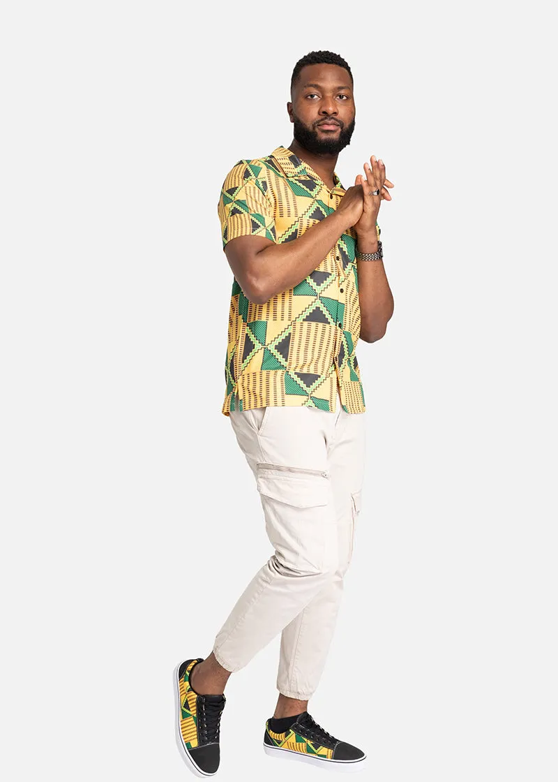 Wale  African Print Short Sleeve Shirt