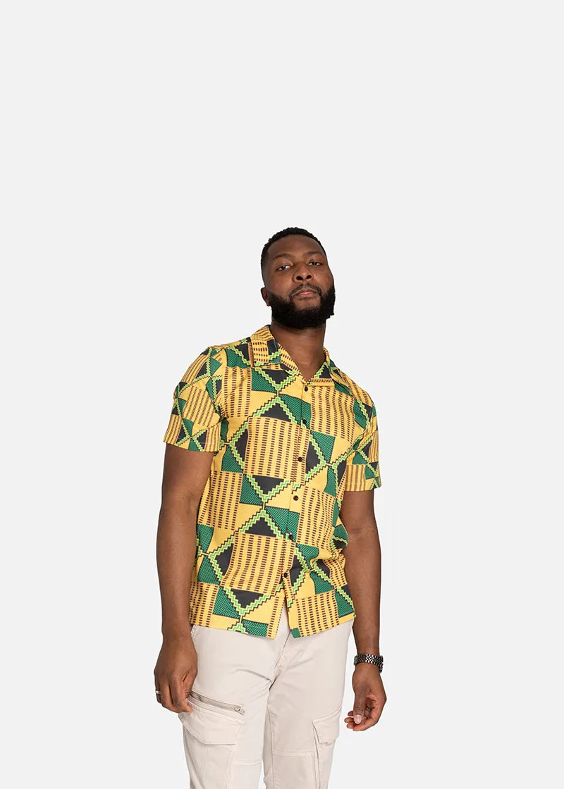Wale  African Print Short Sleeve Shirt