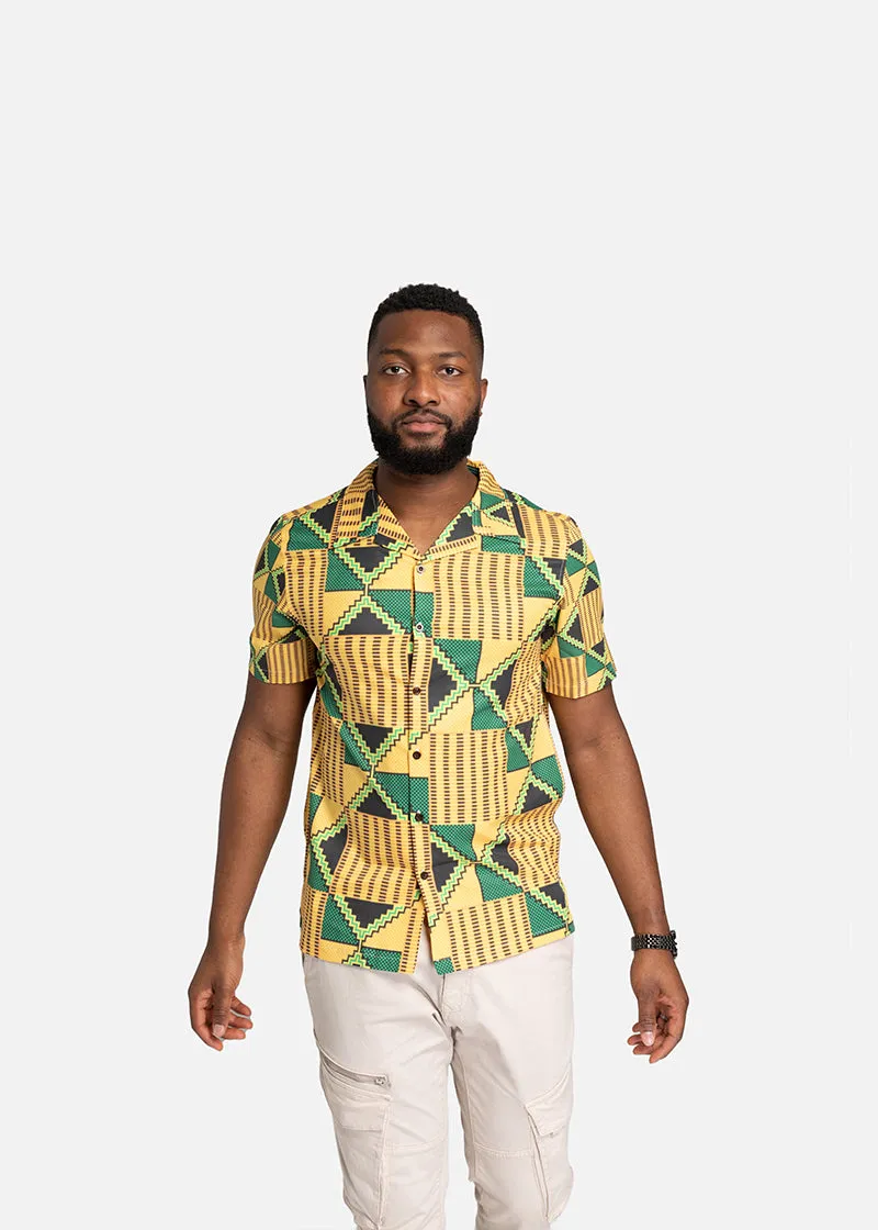 Wale  African Print Short Sleeve Shirt