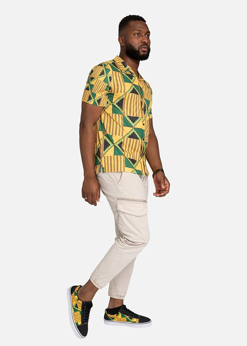 Wale  African Print Short Sleeve Shirt