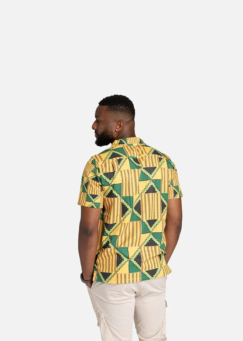 Wale  African Print Short Sleeve Shirt