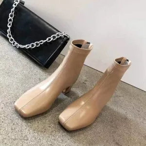 Women Zipper Martin Boots