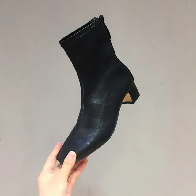 Women Zipper Martin Boots